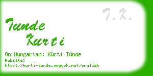 tunde kurti business card